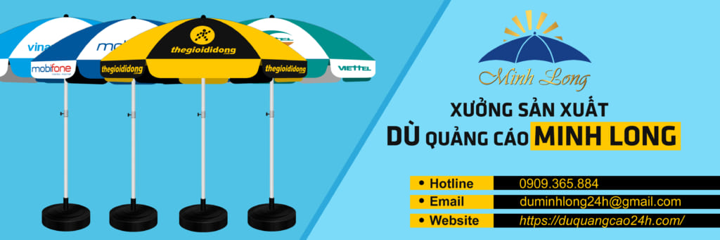 Dù quảng cáo Hậu Giang, nhà cung cấp dù Minh Long