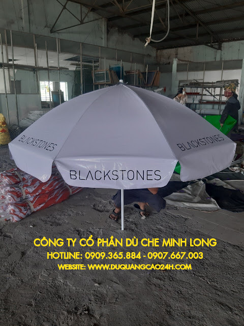 Minh Long cung cấp dù quảng cáo nhãn hàng đường kính 2.2m giá rẻ